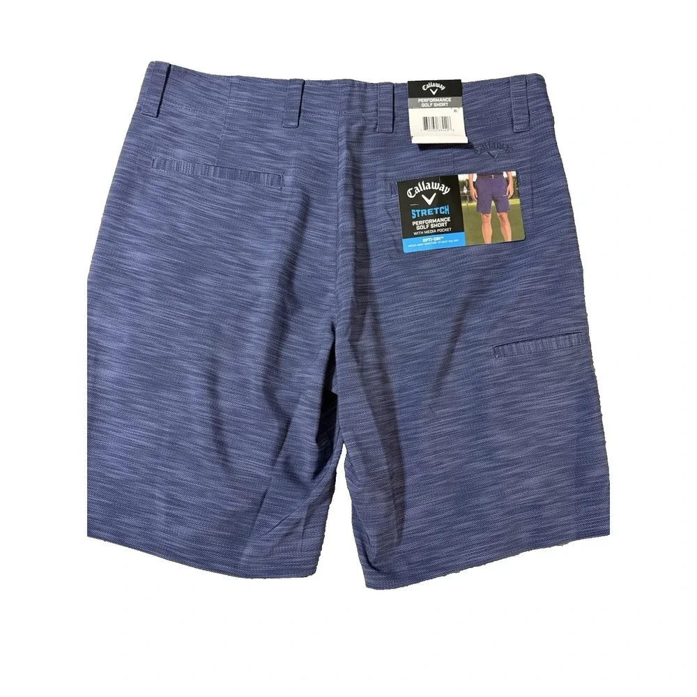 Callaway Performance Golf Short Blue Men's 34 Athletic Stretch Opti-Dri Logo